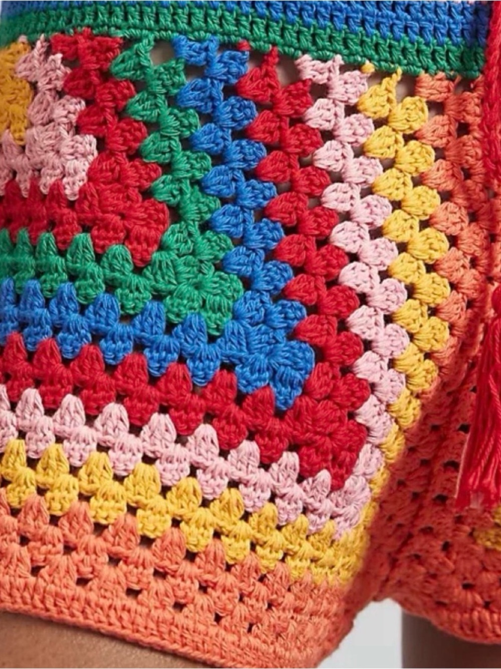 Sold Out FARM Rio Striped Scarf Crochet Shorts